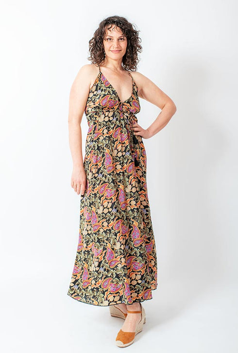 Bodenlanges Alinienkleid Delia